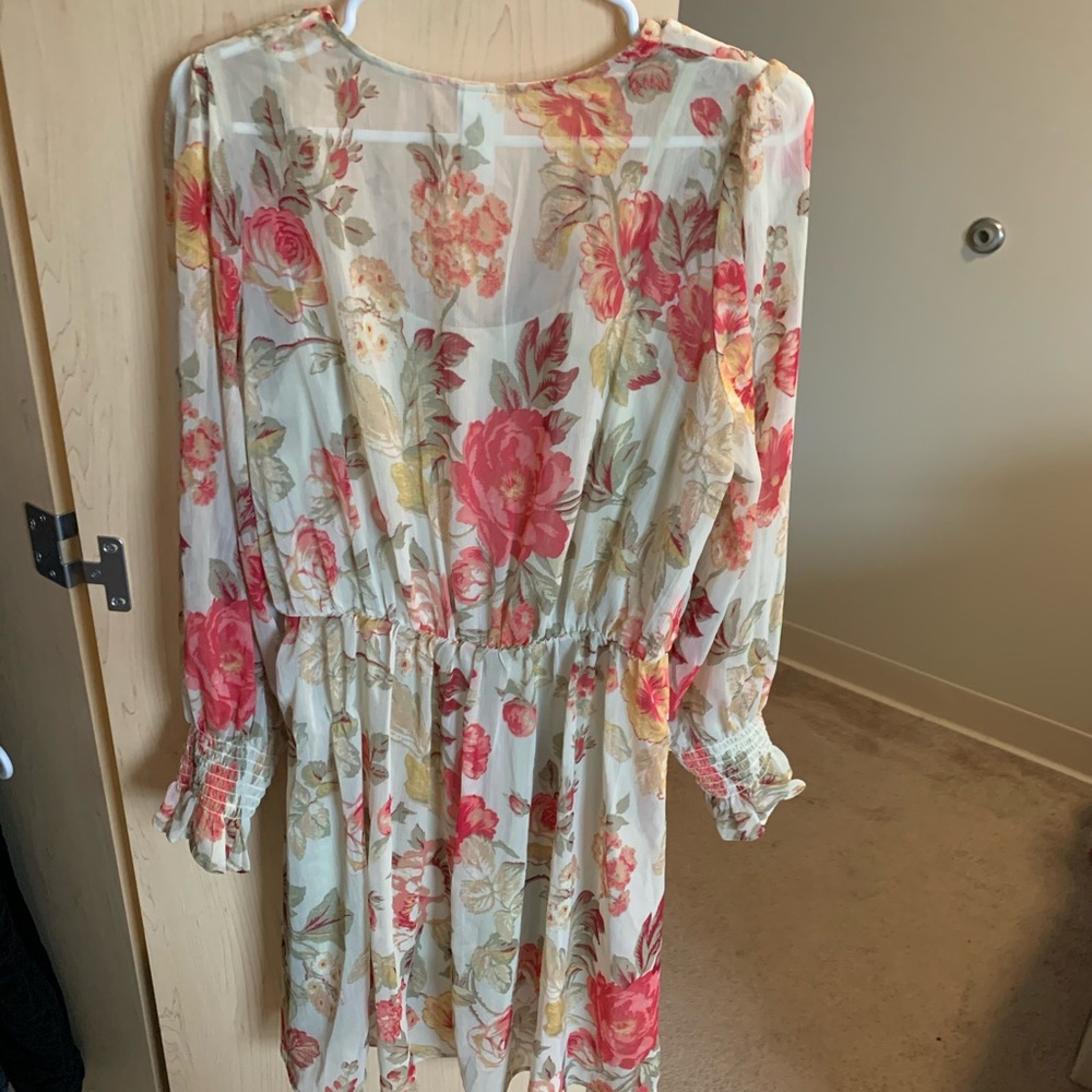 H&M long sleeve flower print dress